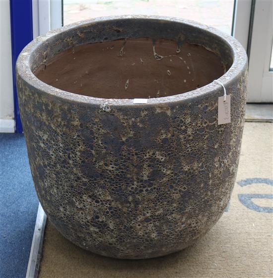 A large glazed earthenware planter H.53cm